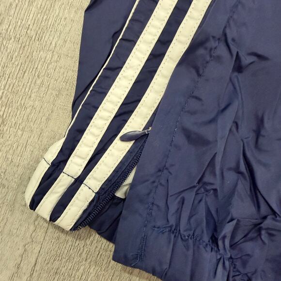Vintage Adidas Windbreaker Track Pants Men's 2XL XXL Blue Striped Cuffed 90s - Picture 7 of 11